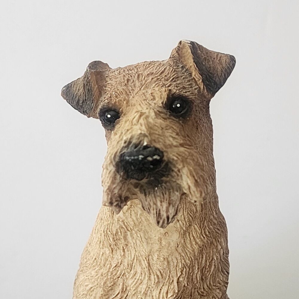 1987 Vintage Airedale Terrier Sitting by Stone Critters, Oklahoma